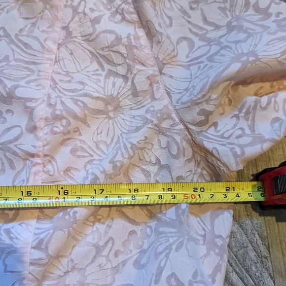 Ruby Rd Floral Button Down Pink Semi Sheer womens 16 - Picture 6 of 7